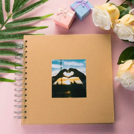 Juvale 80 Pages Hardcover Kraft Scrapbook Albums, Multi-Purpose Brown Paper Notebook for Arts and Crafts, Blank Page Journal for Scrapbooking, Crafting, Creating Artworks and Journaling (8x8 Inches) {3}