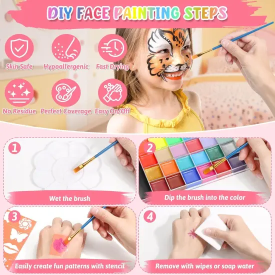 Professional Face Painting Kit(Multicolor) {5}