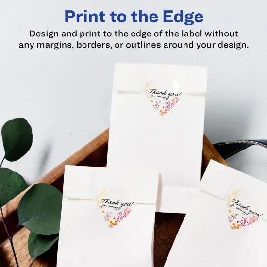 Avery Glossy Clear Heart Labels with Sure Feed, .75" x .75" {3}