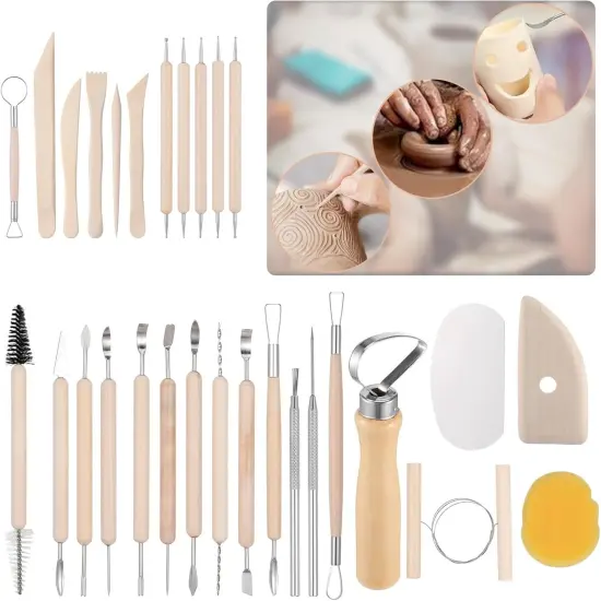 Clay Tools 43PCS Pottery Tools Clay Sculpting Tools Polymer Clay Tools Kit {3}