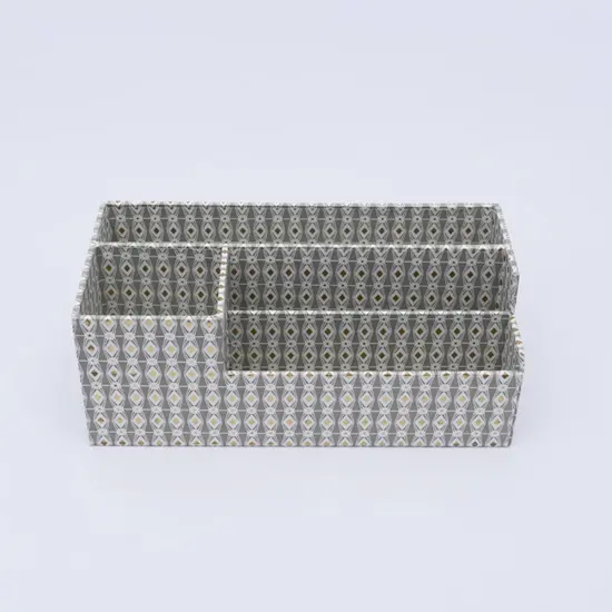 Desk Organizer / Grey - Recycled Cotton Paper {4}