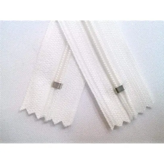 White Generic Nylon Zippers #3 Coil Closed Bottom {2}
