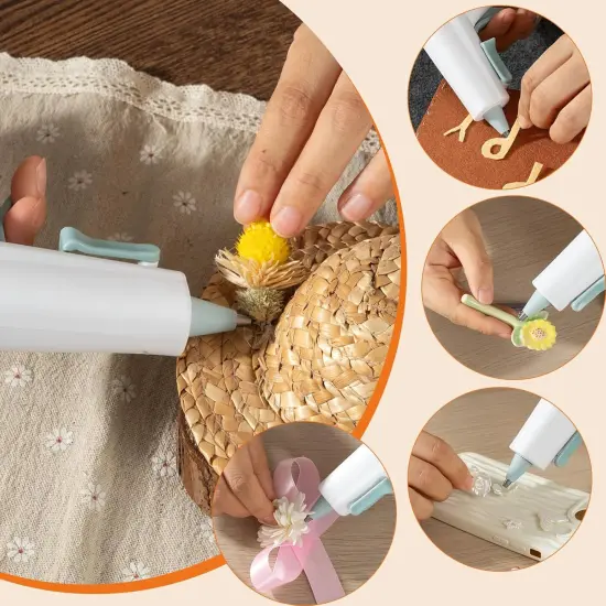 Cordless Hot Glue Gun - Auto Shut-off, 2600mAh Battery, USB-C Rechargeable, Wireless Hot Glue Gun Kit with 20 Mini Glue Sticks, Portable & Rechargeable Cordless Glue Gun for Crafts Arts DIY {5}