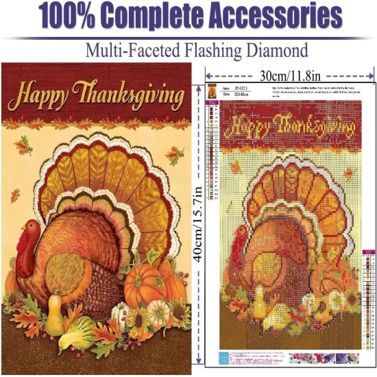 12x16 inch - Thanksgiving Diamond Painting Kits for Adults {2}