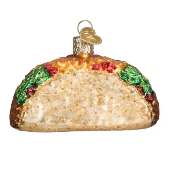 Old World Christmas 2.0 Inch Taco Christmas Tree Ornament , Ornament Mexican Fast Food Multicolored {1}