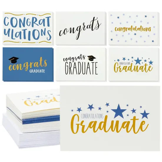 Graduation Cards Bulk Assortment - 36 Pack Congratulations Greeting Cards with Envelopes 4x6, 6 Designs - 2025 Graduation Party Supplies {1}