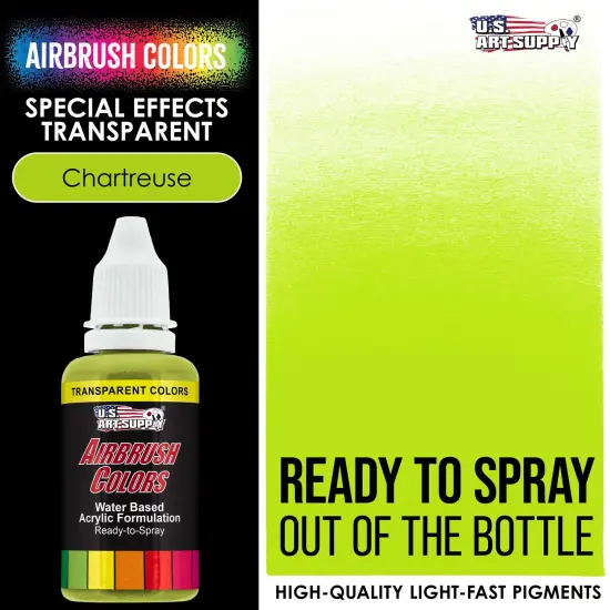Chartruese, Transparent Acrylic Airbrush Paint, 1 oz. {2}