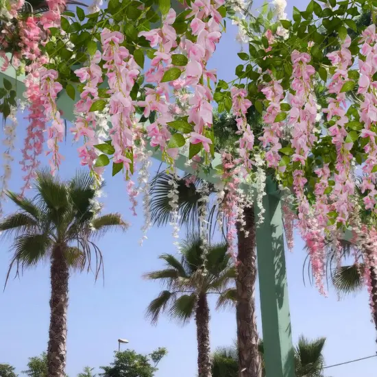 Fake Silk Hanging Flower Vines Greenery for Wedding Arch Party Baby Shower Outdoor {4}