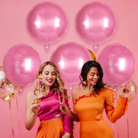 20 Pcs Pink Round Shaped Balloons(Pink) {6}