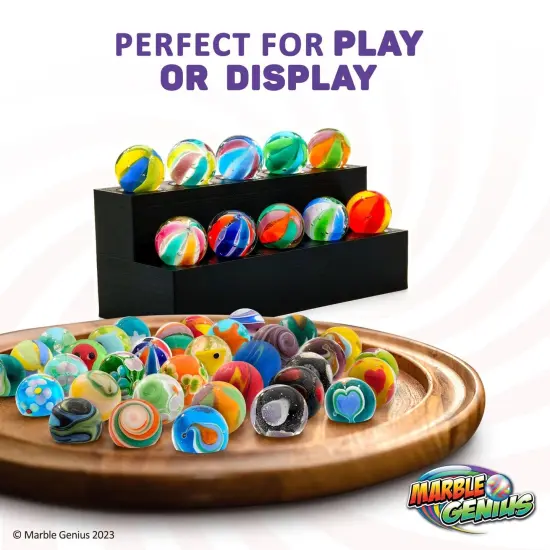 Marble Genius Collectors Marbles, Beach, 16mm (⅝ Inch), 10 Handmade Glass Marbles, Gifts for Marble Lovers, Gifts for Kids Ages 3-14 {4}