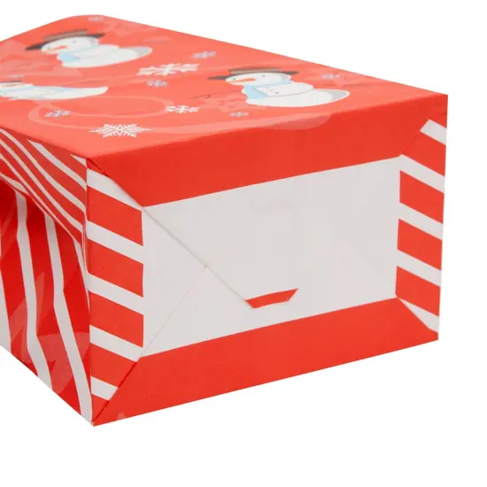 36 Pack Bulk Snowman Christmas Gift Bags, 5.1 x 8.7 x 3.2 Inch Christmas Goody Bags for Kids, Holiday Party Favor for Gifts, Treats, and Snacks {3}