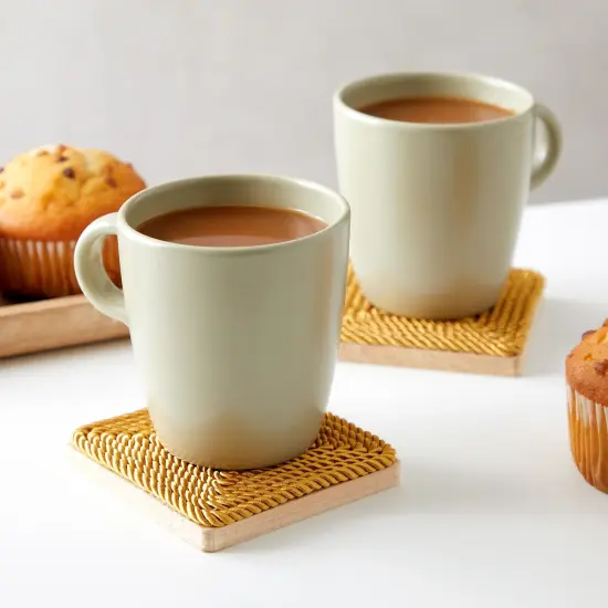 36 Total Yards 5mm Twisted Gold Cord for Crafts, Gold Rope Ribbon for Sewing, Upholstery Trim, and Household Decorations, 2 Rolls of 0.2 Inch Reinforced Polyester Cordage, 18 Yards per Roll {2}