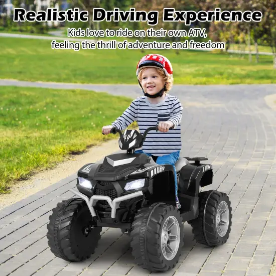 Red 24V Electric Ride-On ATV for Kids with Wireless Connection, 3-8 Years Old Black {2}