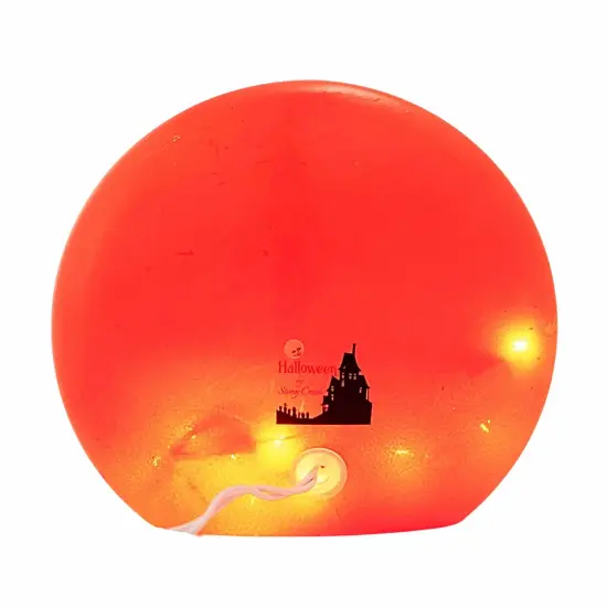 Stony Creek 7.0 Inch HalloweenPre-Lit Round Orb Sm Halloween Lighted Glass Accent , Halloween Decor Jack-O-Lantern SOLID {2}