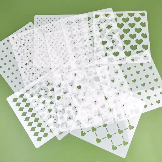 12 Pcs Mixed Media Stencils {3}