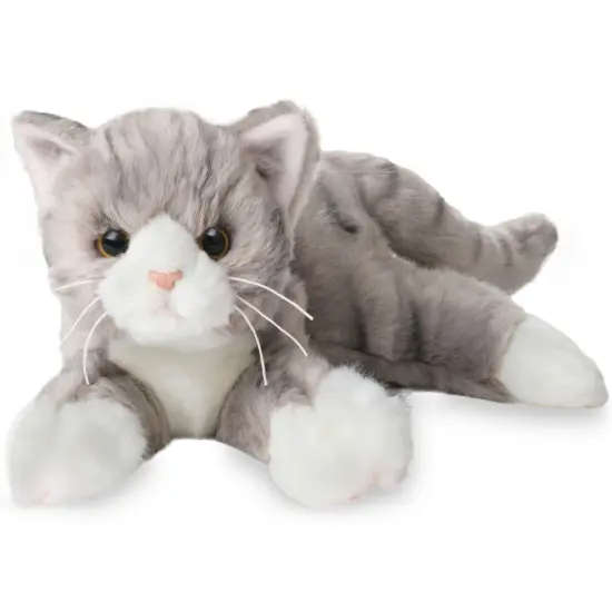 Bearington Collection Socks the Cat 15 In Plush Cat - Stuffed Animal Grey Cat Plush Toy - Stuffed Cats That Look Real - Plushies for Kids, For Ages 3-14 {1}
