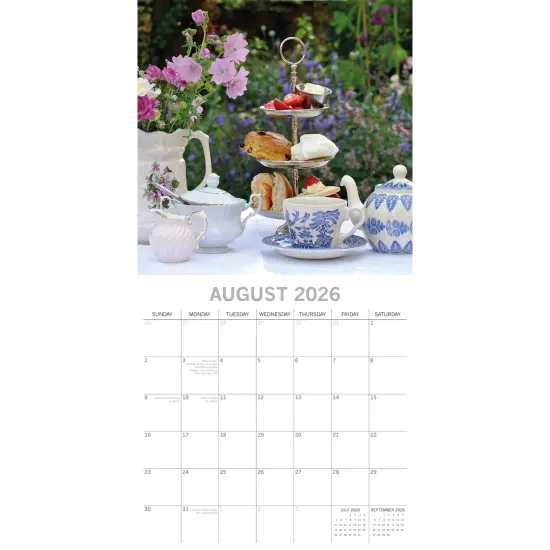 The Gifted Stationary 2026 Square Wall Calendar, Afternoon Tea, 16-Month Food Theme Hanging Calendar with 180 Reminder Stickers, Month Planner for Home, or Creative Spaces, 12x12 In Multicolor {3}