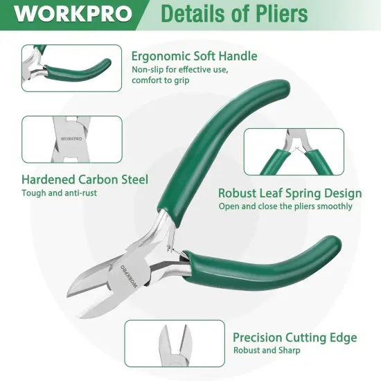 Jewelry Pliers Set, 3 Pack Jewelry Making Tool Kit- Needle Nose Plier/Chain Nose Plier, Round Nose Plier and Wire Cutter for Charm Bracelet, Jewelry Repair, DIY Crafts, Jewelry Making Supplies {3}