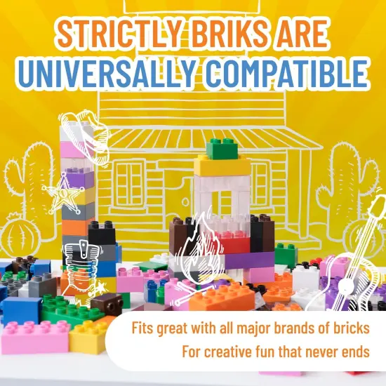 Strictly Briks Toy Large Building Blocks For Kids and Toddlers, Big Bricks Set For Ages 3-14, 100% Compatible with All Major Brands, Pink, Magenta, Lavender and Purple, 108 Pieces Multicolor {4}