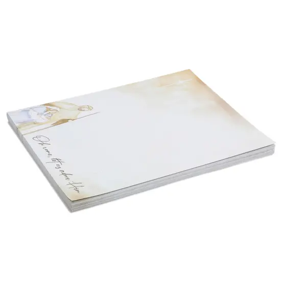 100-Sheet Let Us Adore Him Letterhead Paper, 8.5x11 inch Christmas Stationery Paper, Letter Size Write Personalized Greetings, Get Creative and Crafty with Xmas Letter Paper Sheets Brown {4}