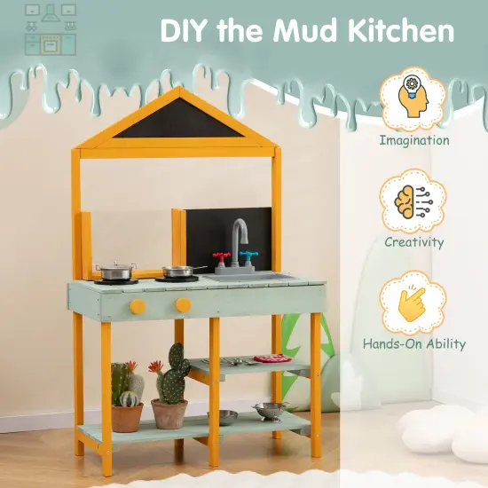 Kids Kitchen Playset with Root Viewer Planter and Rotatable Faucet {3}