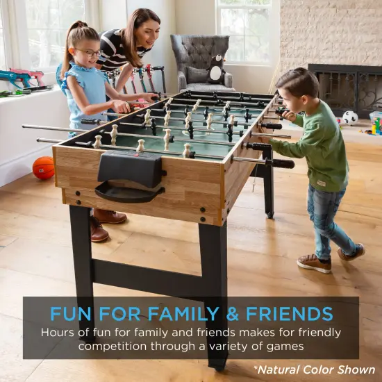 Best Choice Products 2x4ft 10-in-1 Combo Game Table Set w/ Hockey, Foosball, Pool, Shuffleboard, Ping Pong Walnut {2}