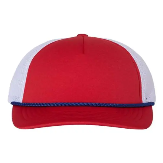 Richardson&reg; Low Pro Foamie Trucker Cap Red/ Wh/ Roy {1}