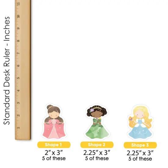 Big Dot of Happiness Princess Dessert Cupcake Cake Toppers, Colorful Princess Character Cutouts Birthday Decorations with Clear Treat Picks, Set of 24 {7}