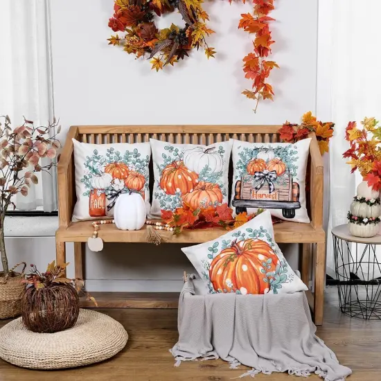 Fall Pillows Decorative Throw Pillow {4}