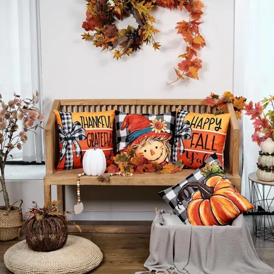 Fall Throw Pillow Covers 18x18 Inch {2}