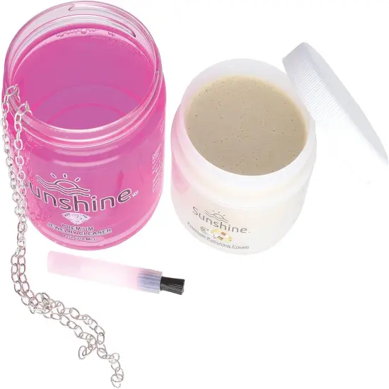The Beadsmith Sunshine Premium Jewelry Cleaner &ndash; 4oz Cleaner with Brush, 6oz Refill Bottle and 1.5oz Polishing Cream &ndash; Safe to Use on Gemstones, Soft Stones, Precious Metals on All Types of Jewelry {3}
