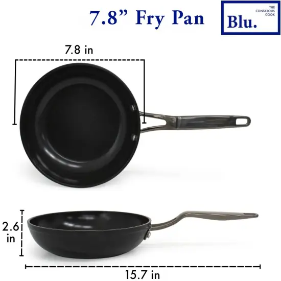 Blu. Cookware 7.8" Induction Frying Pan, Non-Toxic {5}