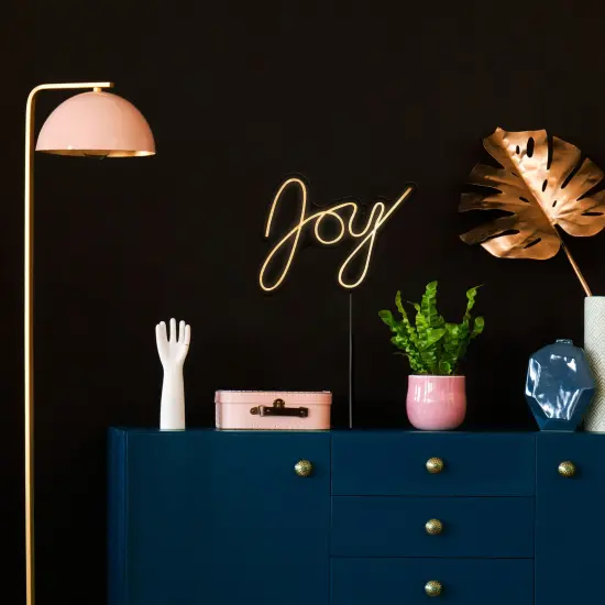 Northlight LED Joy Neon Lighted Christmas Wall or Window Decoration - 15" White {4}