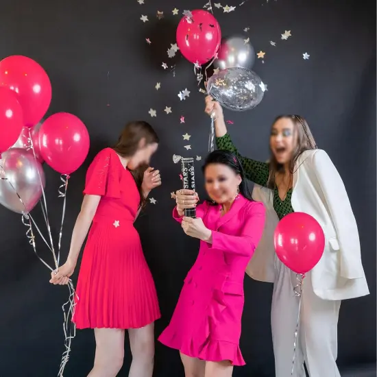 110pcs Latex Party Balloons Helium Bright Color(B18-hot Pink) {6}