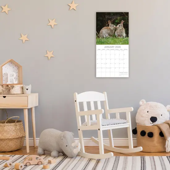 The Gifted Stationary 2026 Square Wall Calendar, Kisses, 16-Month Animals Theme Hanging Calendar with 180 Reminder Stickers, Month Planner for Home, or Creative Spaces, 12x12 In Multicolor {2}