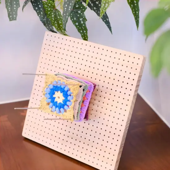 12 Inch Large Size Wooden Crochet Blocking Board - Crochet Accessories Set {5}