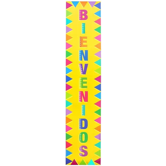 Bienvenidos Sign, Spanish Welcome Banners for Classrooms (39 x 8 In, 3 Pack) Multicolor {5}