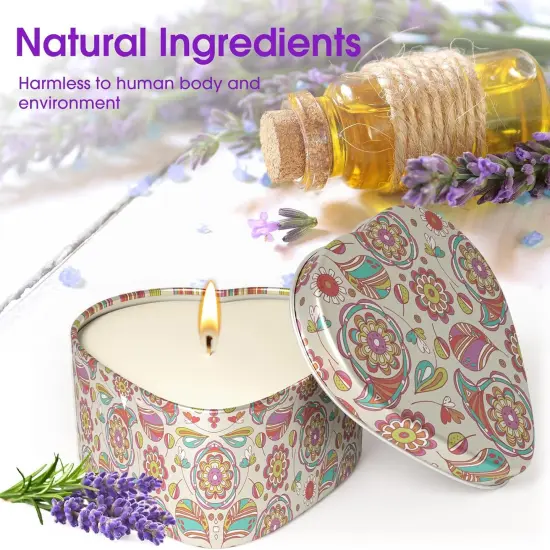 Scented Candles, 4 Pack Candles for Women, Candle Set 4 Different Scents, Natural Ingredients Soy Candles, Candles for Home Scented, Candle Sets for Women Present {5}