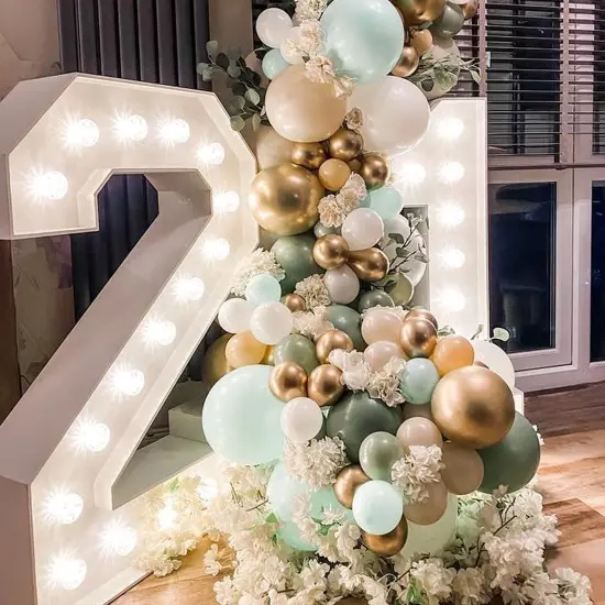 64 PCS Artificial Eucalyptus Leaves Stems Sage Green Blush Balloons, 12 Inch Sage Green Blush Nude Balloons with Artificial Eucalyptus for Baby Bridal Shower Birthday Safari Party Decoration {5}