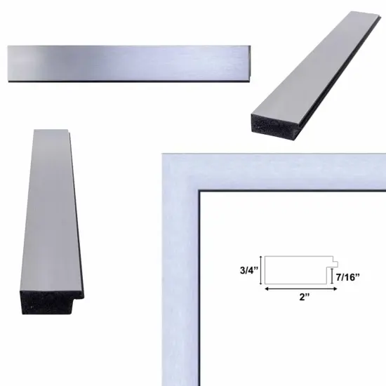 Stain Steel Flat With Black Lip Picture Frame 22x30 frame {5}