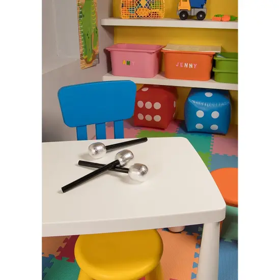 Microphone Prop - 4-Pack Pop Star Costume Accessories for Halloween, Dress-Up Black {2}