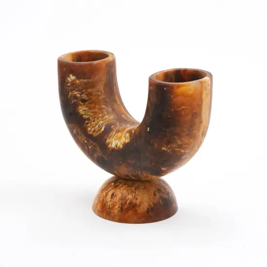 Resin Flower Vase with Base - Artistic Marbled {4}