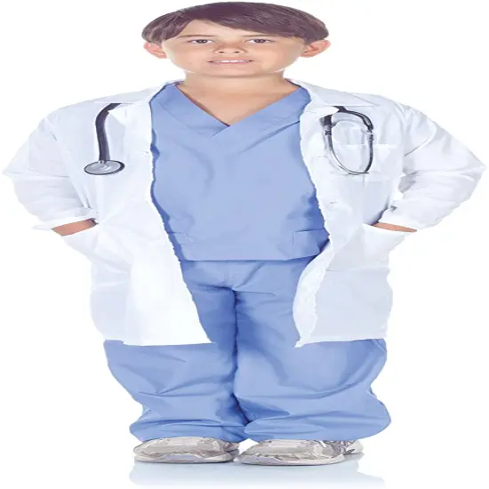Underwraps Costumes Children's Doctor Scrubs with Lab Coat, Large 10-12 Childrens Costume {1}