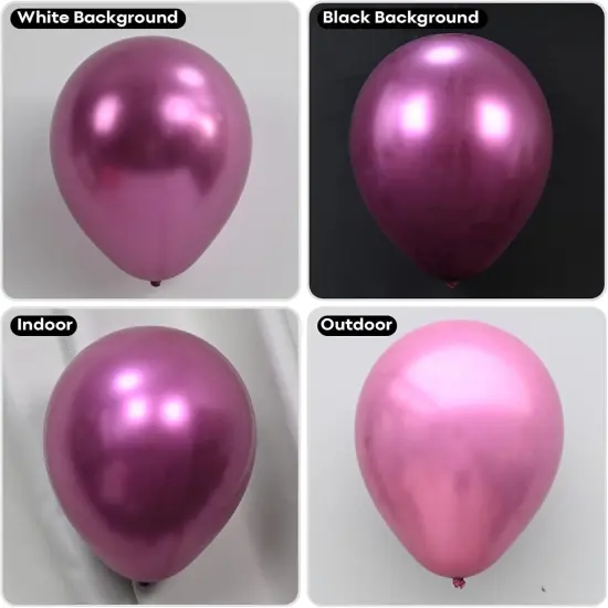 Chrome Hot Pink Balloons (Chrome Fuchsia Pink) {6}