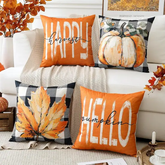 Fall Decorative Throw Pillow Covers {2}