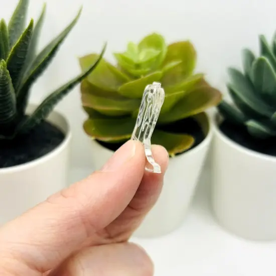 1, 4, or 20 Pieces: Clear Acrylic Cowboy Boot Charms {5}