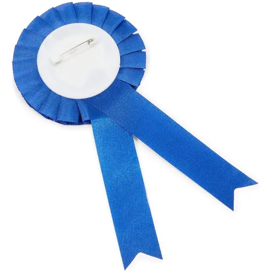 Blue Rosette Award Ribbons Set, Winner (3 x 6 Inches, 12 Pack) {6}