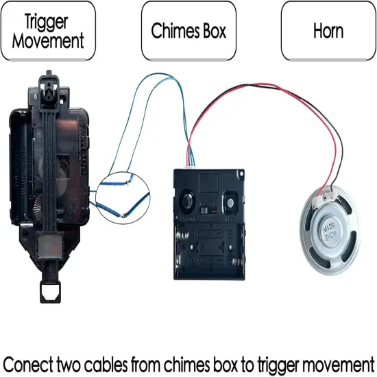 Clock Mechanism with Pendulum and 2 Sets of Hands, Design Your Creative Wall Clock, Suitable for 8-14 inch Grandfather Clock Parts Replacement (23.5mm) {3}