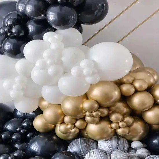 White Latex Balloons 100 pcs Matte White Balloons Different Sizes 18 12 10 5 Inch Round Helium Balloons for White Themed Wedding Graduation Birthday Party Backdrop Decorations {4}