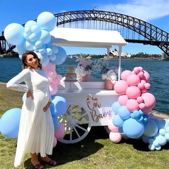 Pink and Blue Party Balloons,Pink Blue Latex Balloons 50 Pcs 12 inch Blue and Pink Gender Reveal Party Balloons for Gender Reveal Wedding Engagement Birthday Parties Baby Shower Decoration {4}